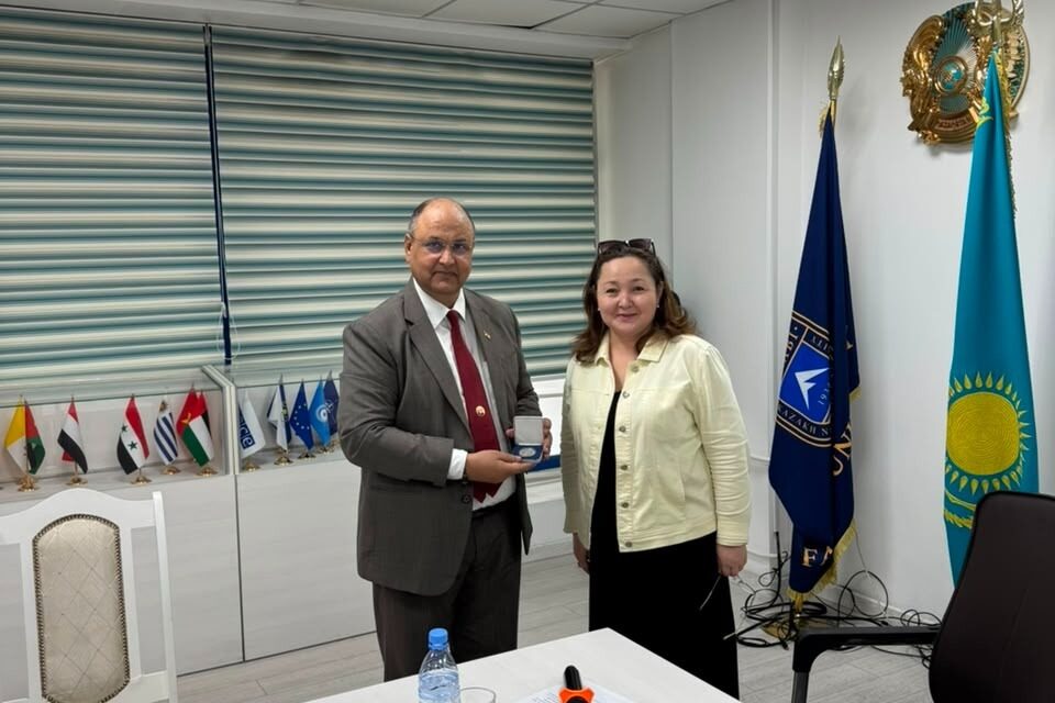 Prof (Dr) Ramakant Dwivedi awarded Al-Farabi Medal by Al-Farabi Kazakh National University in Almaty city of Kazakhstan, June 11, 2026